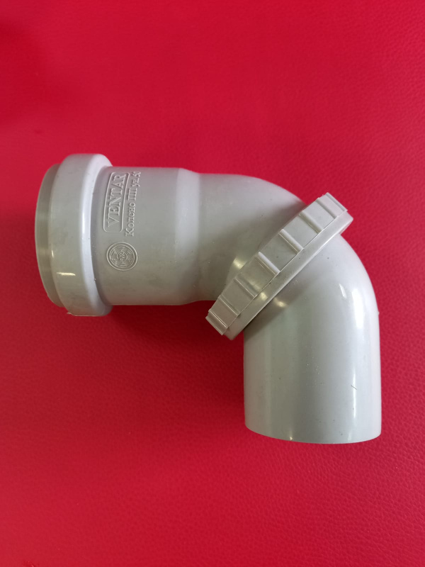 Отвод ПП  50х90 эксцентричный поворотный   