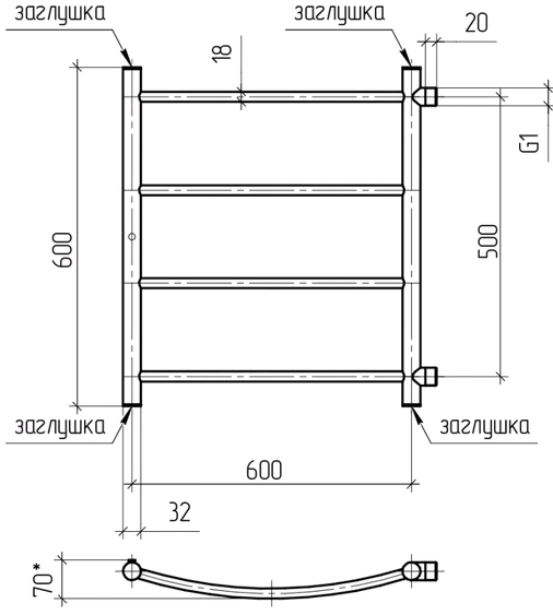  ПСШ НЕРЖ. 500х 600  ЛИДЕР (4) 