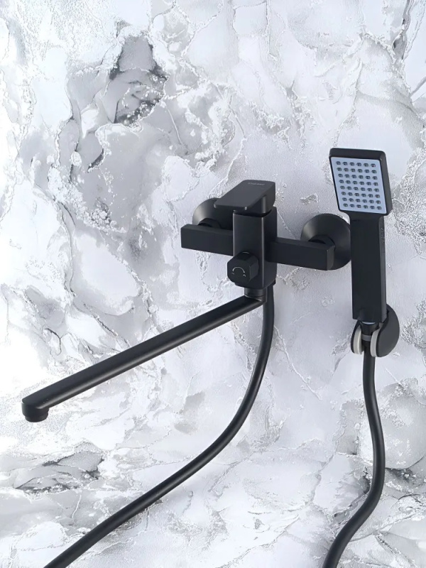 Смеситель д/ванны P2206BL Черный матово