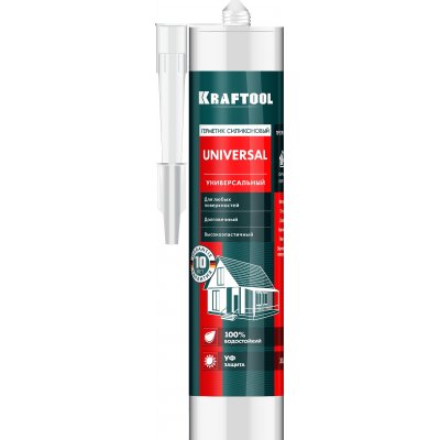 Герметик силикон KRAFTOOL прозрачный 300мл