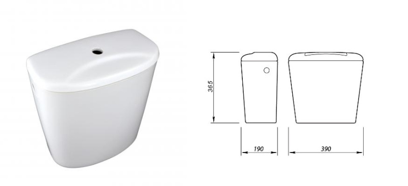 Бачок Лобня Универсал п/шток   