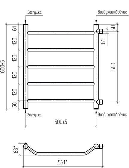  ПСШ НЕРЖ. 500х 600/500 ВИКТОРИЯ (5п) 