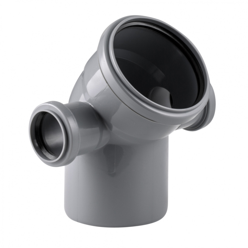 Отвод ПП 110х45 с патрубком 50 ЛЕВЫЙ+ ПРАВЫЙ