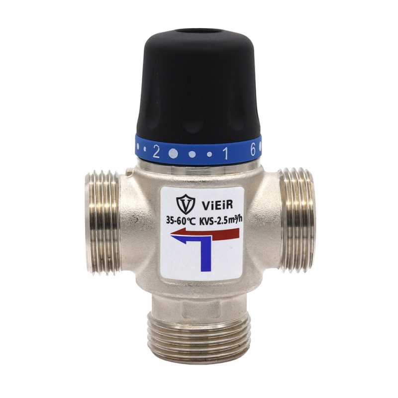 Клапан термостатический смесительный 1" НР 20-45°С (VR180) VIEIR