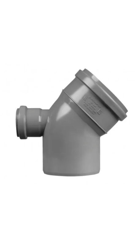 Отвод ПП 110х45 с патрубком 50 ФРОНТАЛЬНЫЙ ТЫЛ   ЕЩЕ 3
