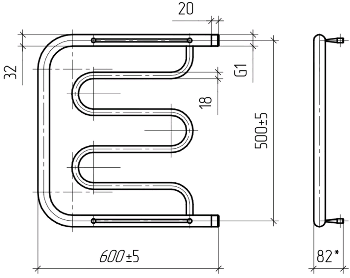  ПСШ НЕРЖ.  25   500х600 ФОКСТРОТ