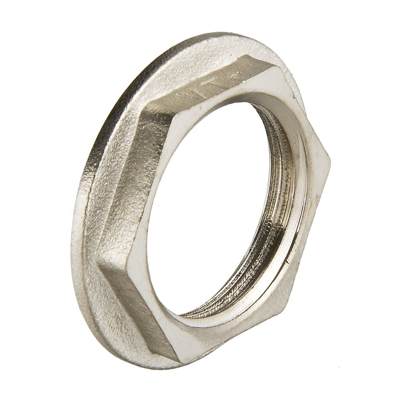 Контргайка никелированная с ребордой Dy20