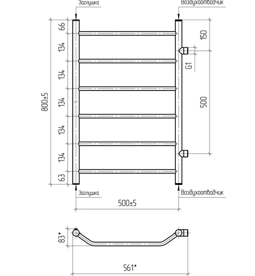  ПСШ НЕРЖ. 500х 800/500 ВИКТОРИЯ (5п)