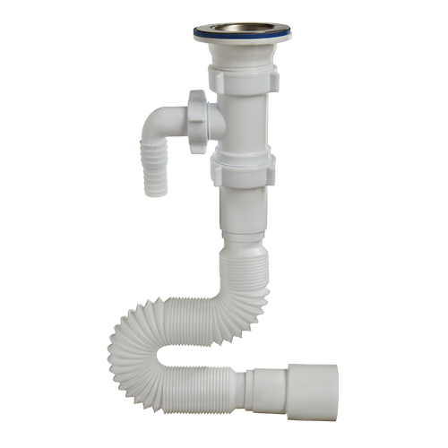 Сифон  с отв. ст/м 11/2x40/50 с выпуском L=1250 мм А-30135