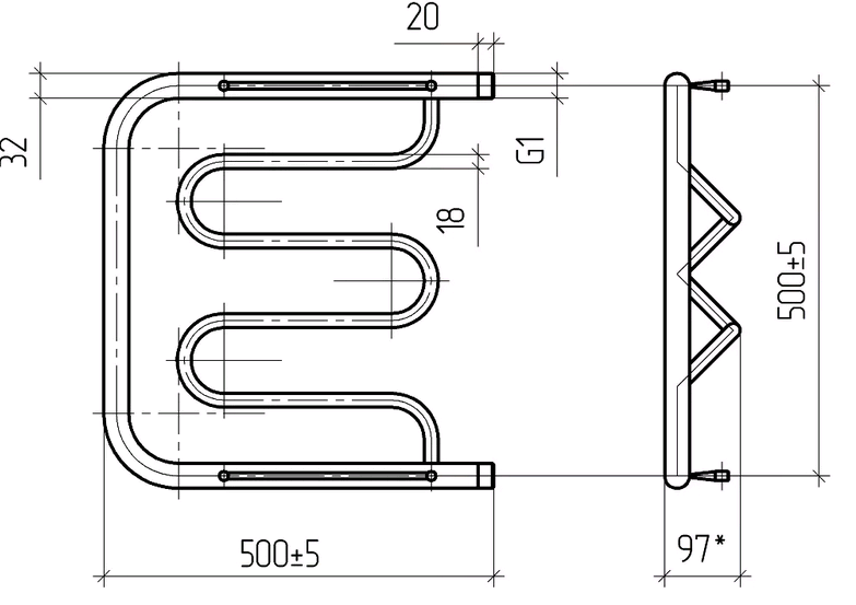  ПСШ НЕРЖ.  25   500х600 ФОКСТРОТ-ЛИАНА  
