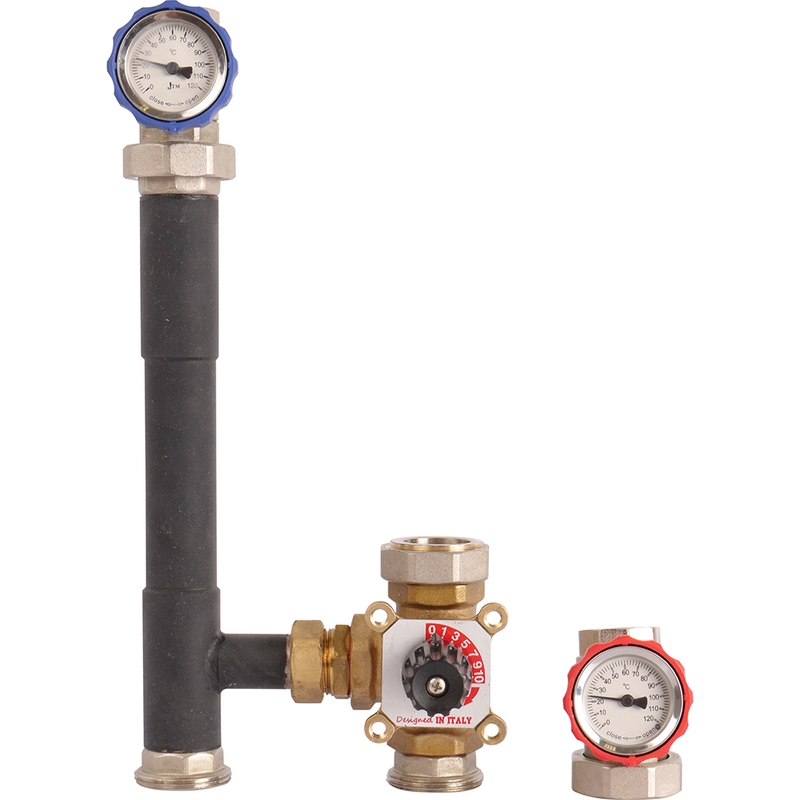 Насосная группа с 3-х ходовым приводным смесителем 1″ без насоса   Rommer