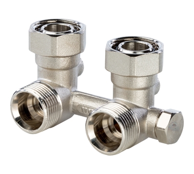  Узел нижнего подкл. рад-ра д/1-трубной угловой 3/4  STOUT