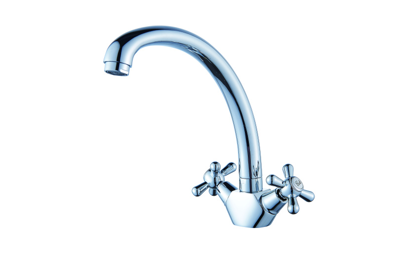 Смеситель д/кухни D80742314 двух.выс.изл.гайка  D314  