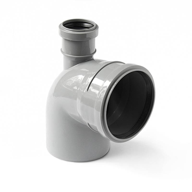 Отвод ПП 110х90 с патрубком 50 ФРОНТАЛЬНЫЙ ВВЕРХ