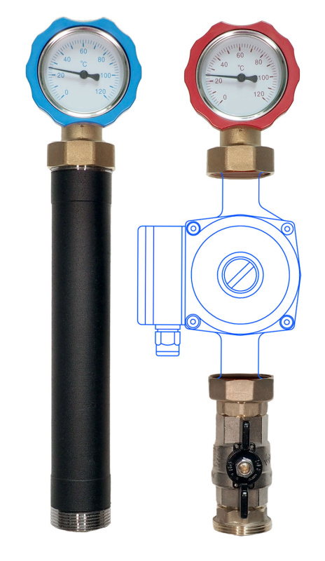 Насосная группа с прямым контуром 1″ без насоса Rommer (RDG-0001-002501) 