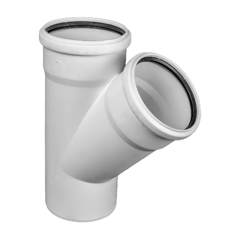 Тройник БЕЛЫЙ ПП 110х110 45